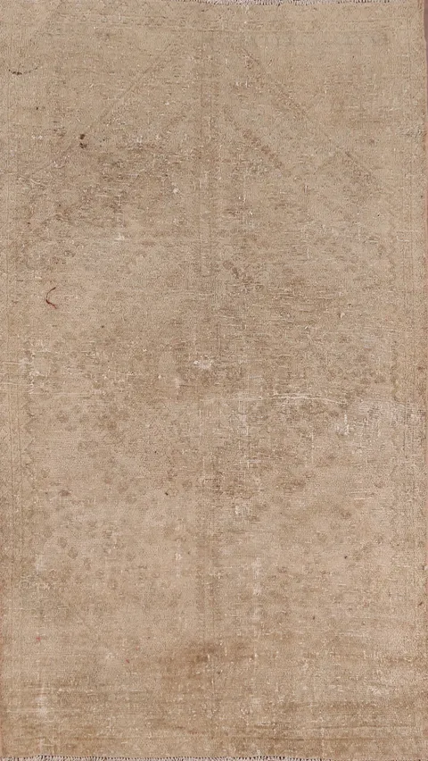 Distressed Wool Tabriz Persian Rug 4x7
