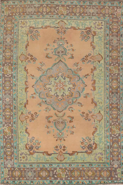 Handmade Wool Tabriz Persian Area Rug 6x9