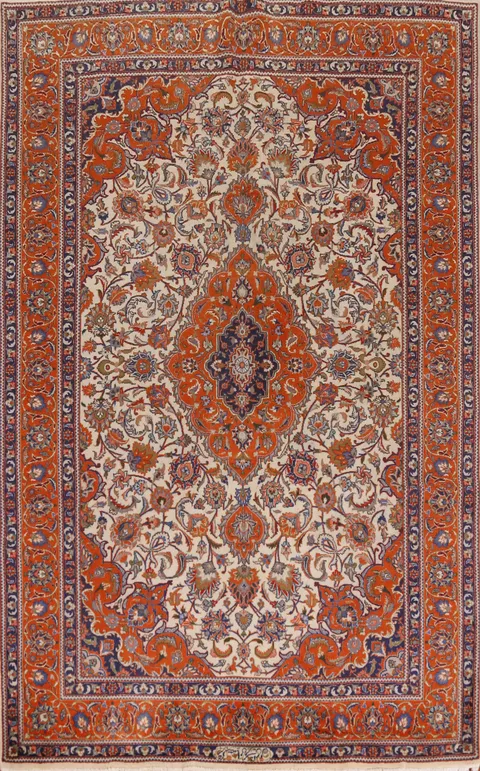 Traditional Floral Kashmar Persian Area Rug 6x10