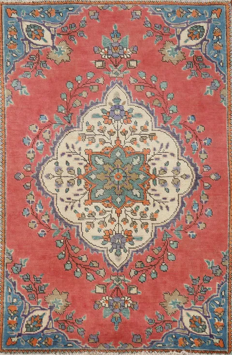 Medallion Wool Tabriz Persian Rug 3x5