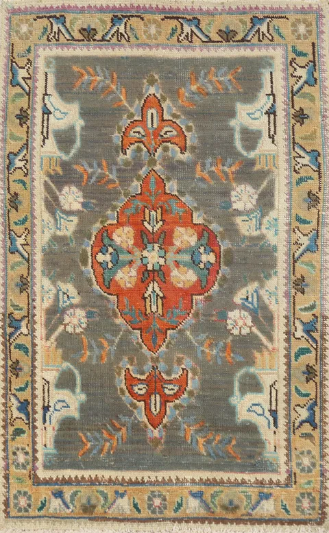 Handmade Gray Tabriz Persian Rug 3x4
