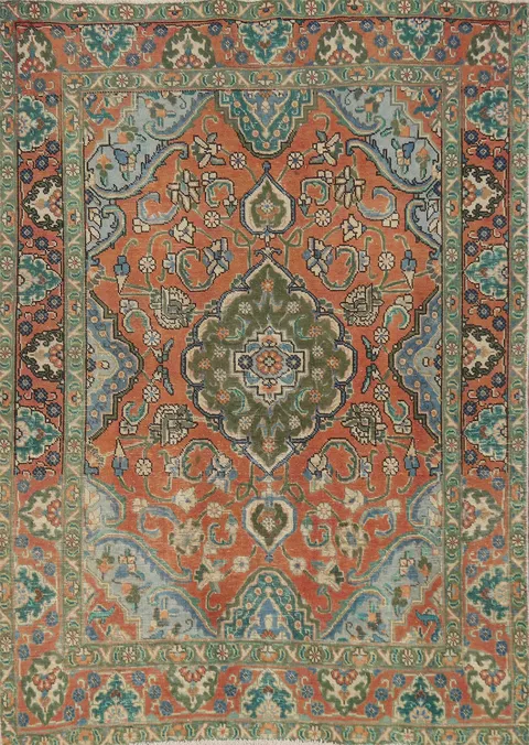 Traditional Wool Tabriz Persian Rug 5x6