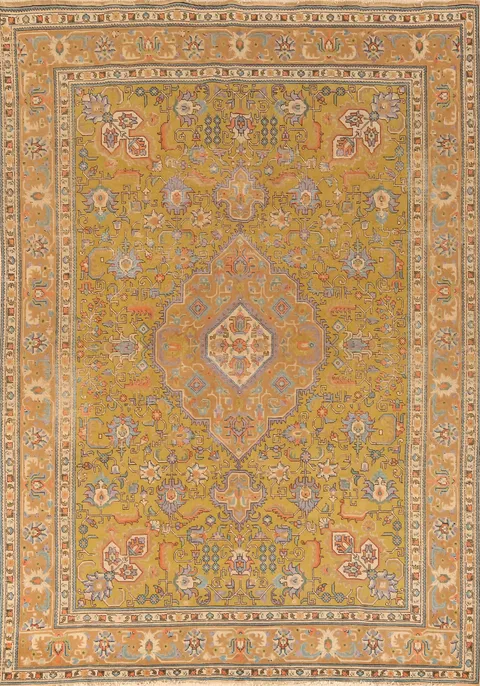 Over-Dye Wool Tabriz Persian Area Rug 8x11