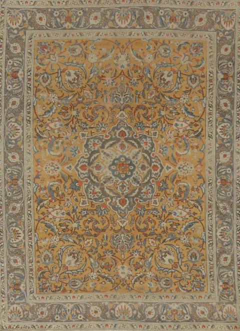 Vintage Floral Tabriz Persian Area Rug 8x11