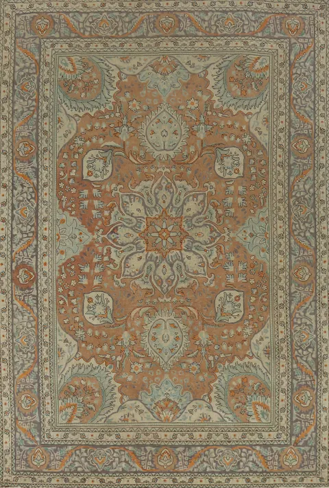 Handmade Wool Tabriz Persian Area Rug 7x10