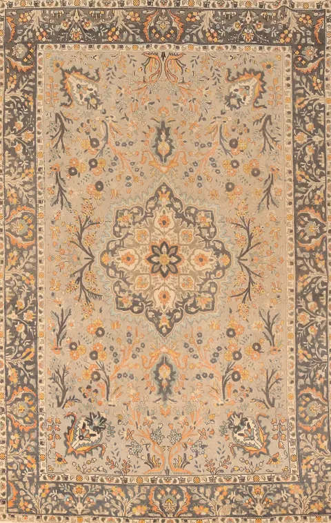 Vintage Wool Tabriz Persian Area Rug 7x10