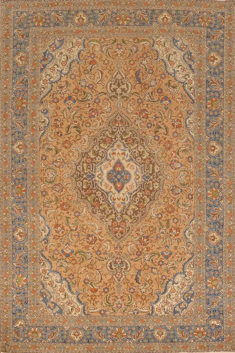Traditional Floral Tabriz Persian Area Rug 7x11
