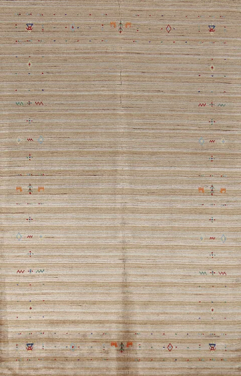 Striped Gabbeh Oriental Area Rug 5x8