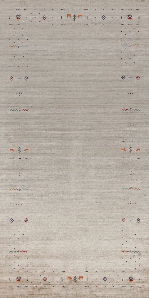 Camel Silk Gabbeh Oriental Area Rug 5x12