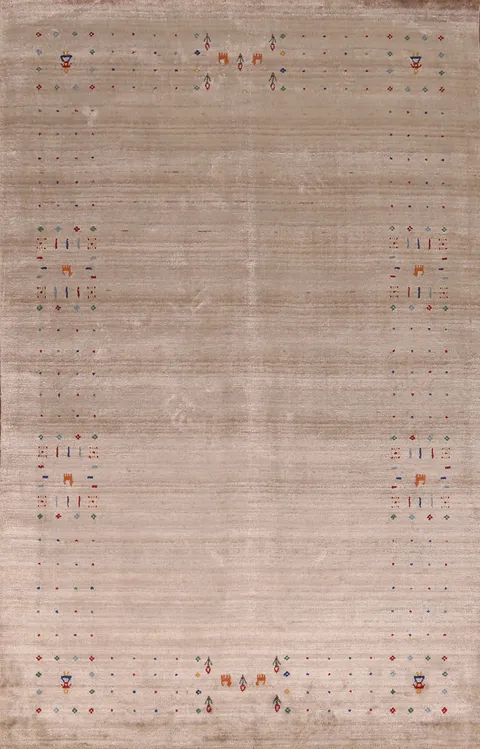 Silk Gabbeh Oriental Area Rug 6x9