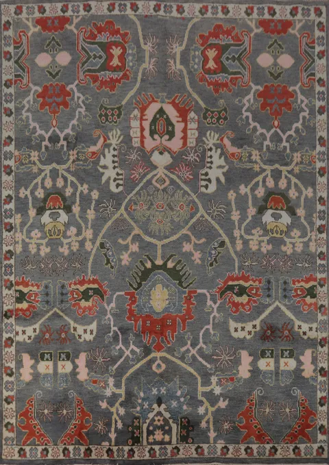 Handmade Gray Heriz Serapi Indian Area Rug 8x10