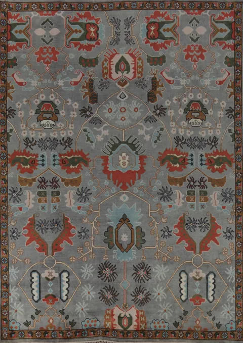 Geometric Heriz Serapi Indian Area Rug 9x12