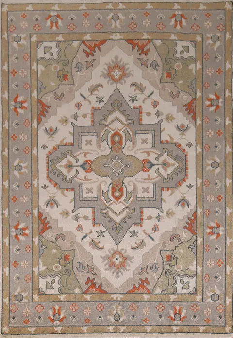 Geometric Oushak Indian Area Rug 8x10
