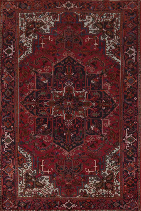 Vintage Heriz Persian Area Rug 8x11