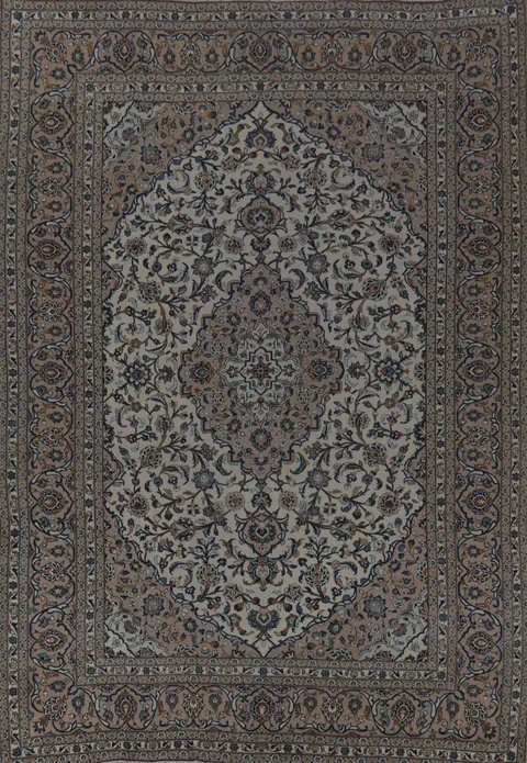 Traditional Floral Kashan Persian Area Rug 10x13