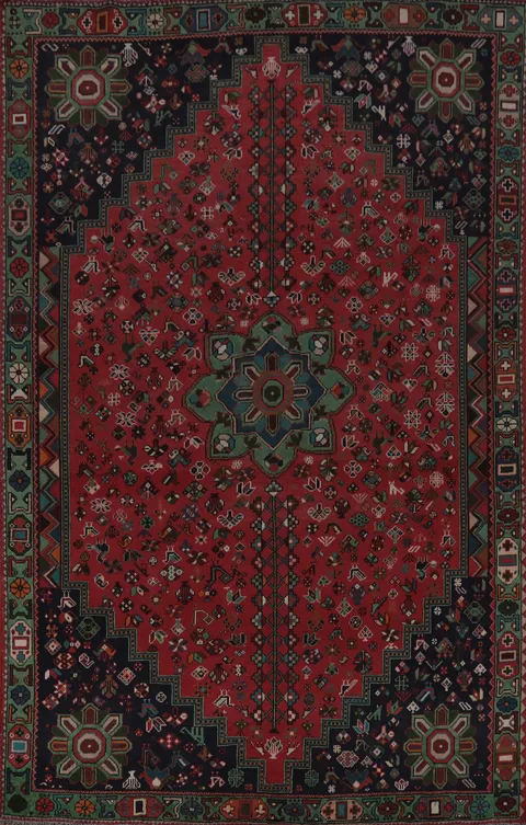 Tribal Geometric Shiraz Persian Area Rug 7x10