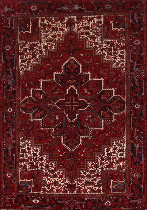 Geometric Heriz Persian Area Rug 8x10