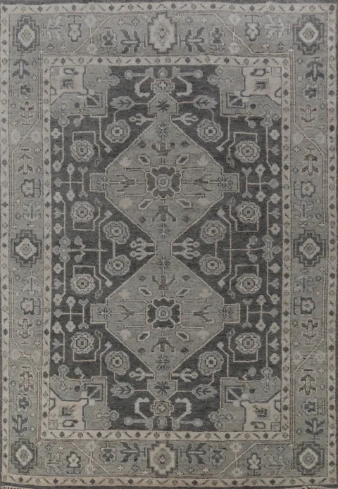 Handmade Gray Oushak Indian Area Rug 8x10
