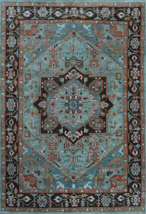 Geometric Oushak Indian Area Rug 8x10