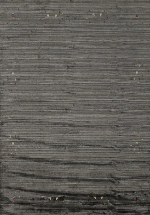 Sophisticated Gabbeh Area Rug 8x10 with Minor Color Highlights