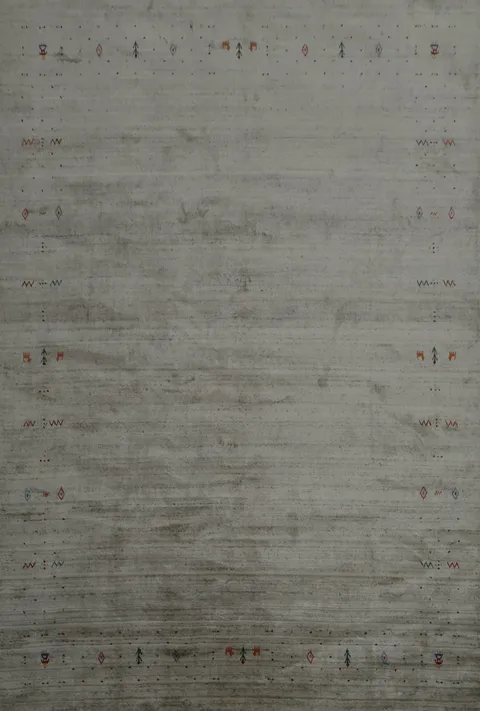 Simplicity Redefined Gabbeh Area Rug 8x10 with Intricate Border Patterns