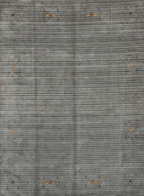 Gabbeh Area Rug 8x10 with Carefully Designed Vibrant Accents