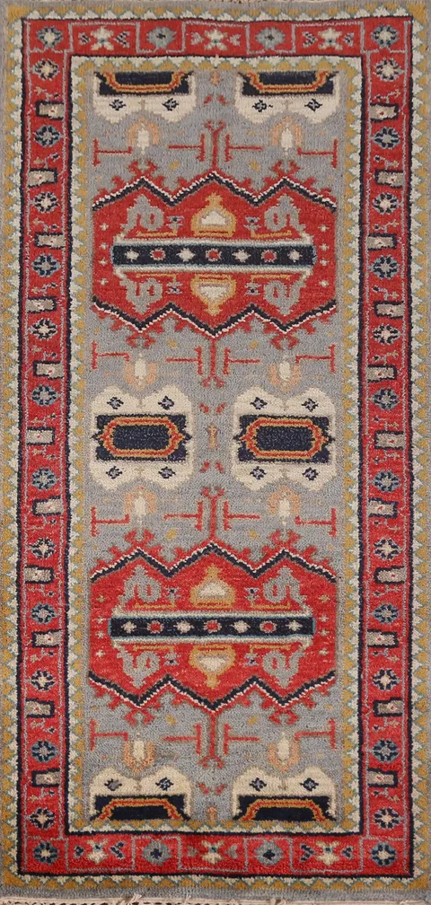 Handmade Wool Heriz Serapi Indian Rug 3x6