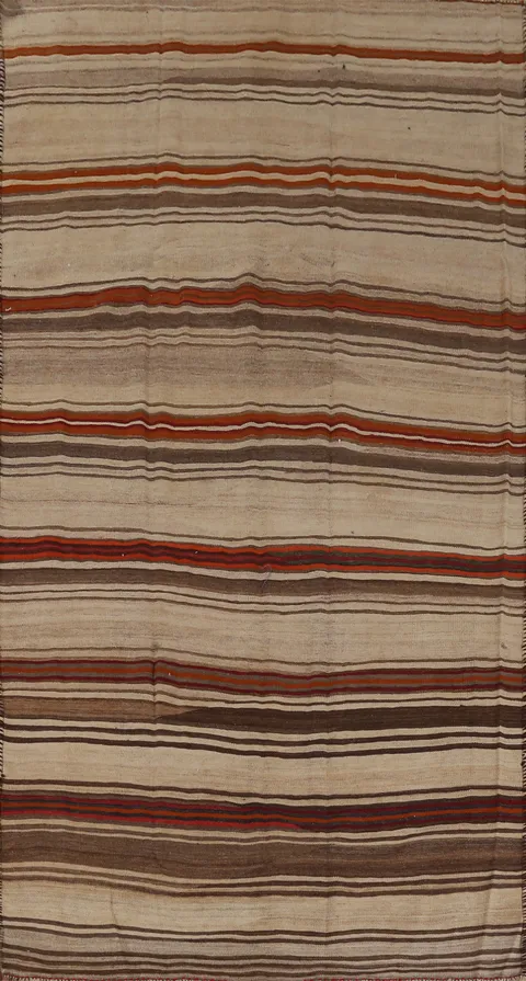 Vegetable Dye Kilim Qashqai Persian Area Rug 5x10
