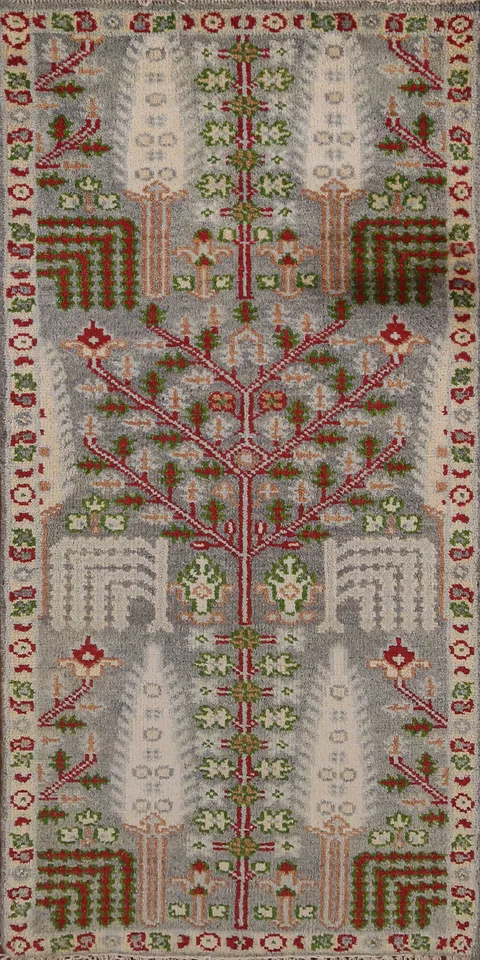 Geometric Heriz Serapi Indian Rug 3x6