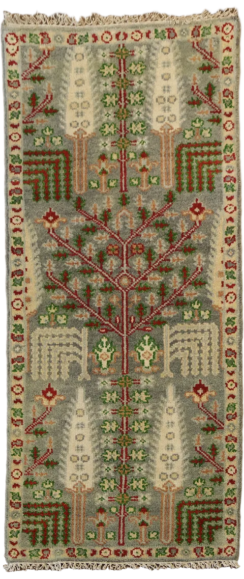 Geometric Heriz Serapi Indian Rug 3x6