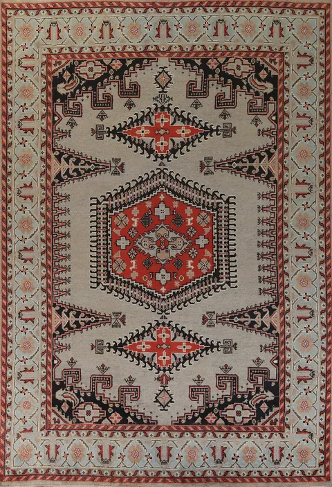 Geometric Viss Indian Area Rug 9x12
