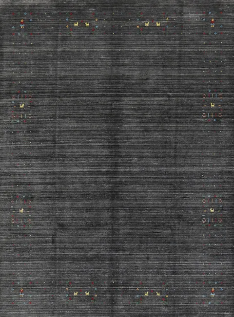 Sleek Gabbeh Area Rug 8x10 Featuring Delicate Tribal Patterns