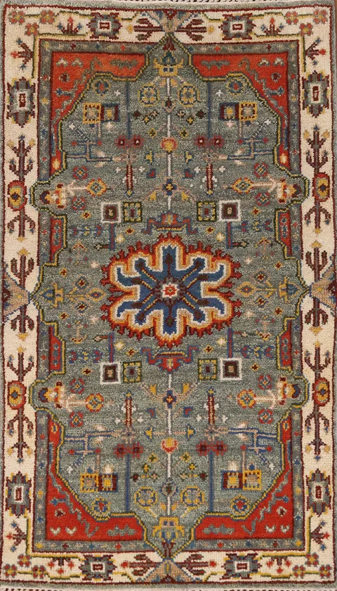 Geometric Heriz Serapi Indian Rug 3x5