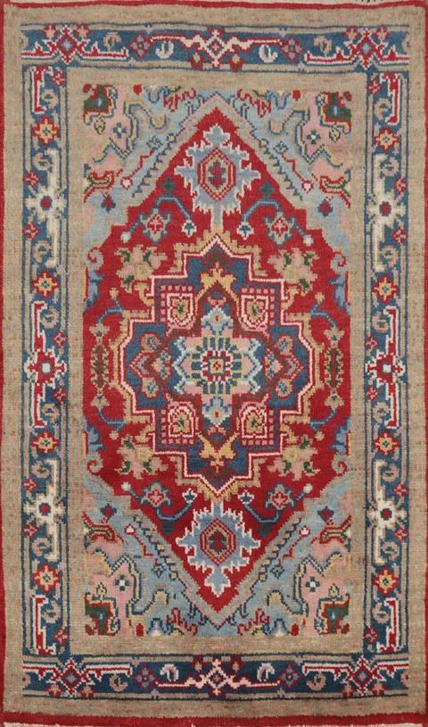 Geometric Heriz Serapi Indian Rug 3x5