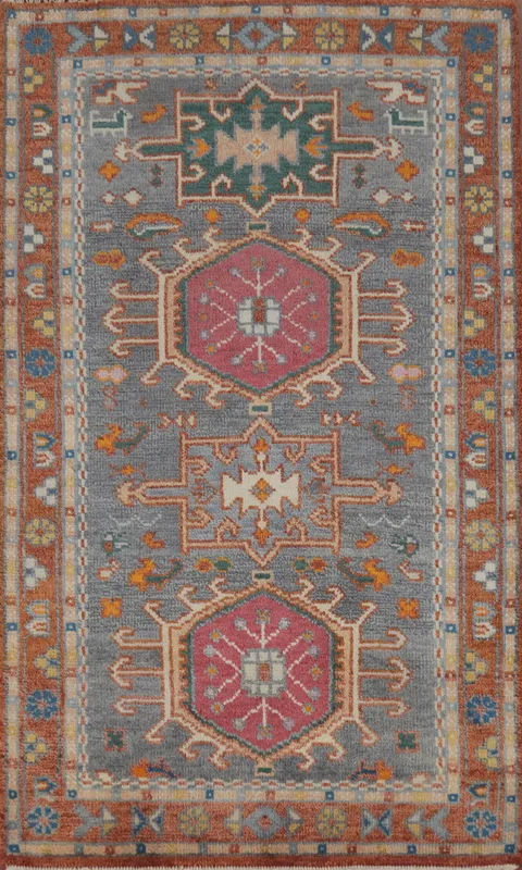 Geometric Heriz Serapi Indian Rug 3x5