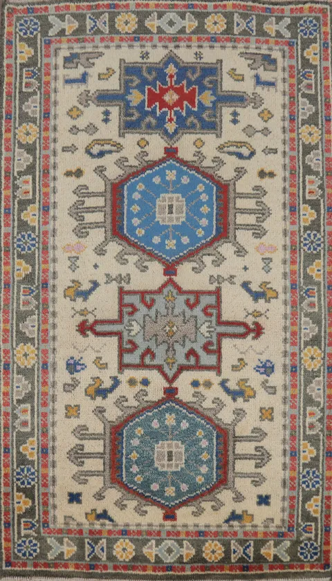 Geometric Heriz Serapi Indian Rug 3x5