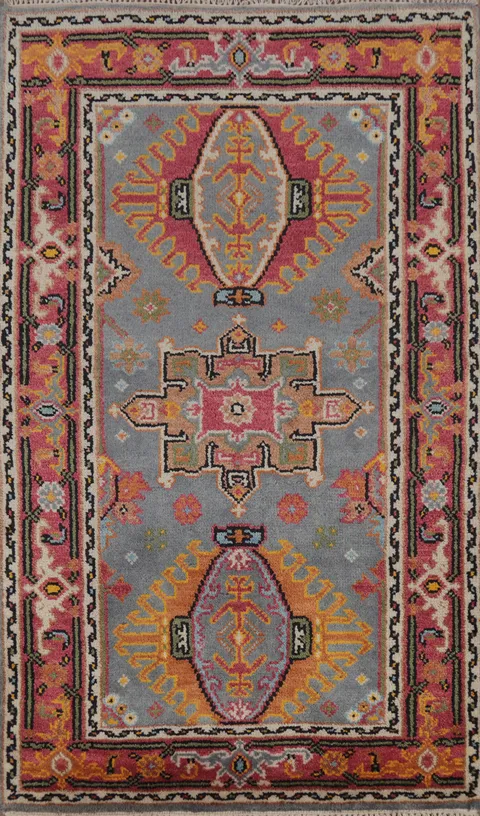 Geometric Heriz Serapi Indian Rug 3x5