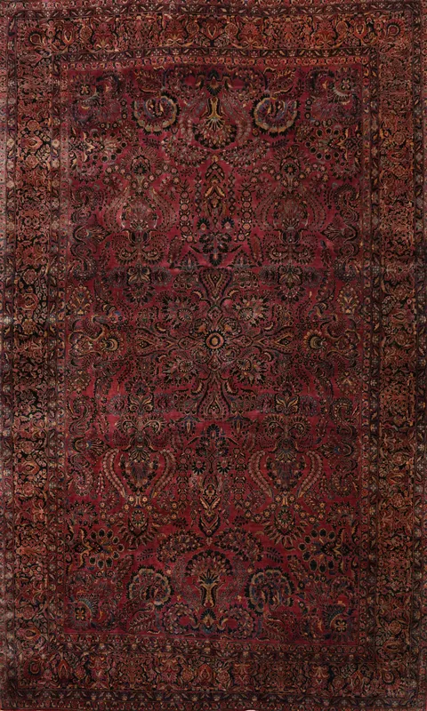 Vegetable Dye Antique Sarouk Persian Large Rug 13x19