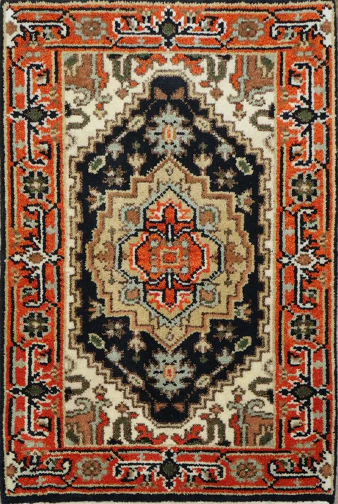 Geometric Heriz Serapi Indian Rug 2x3