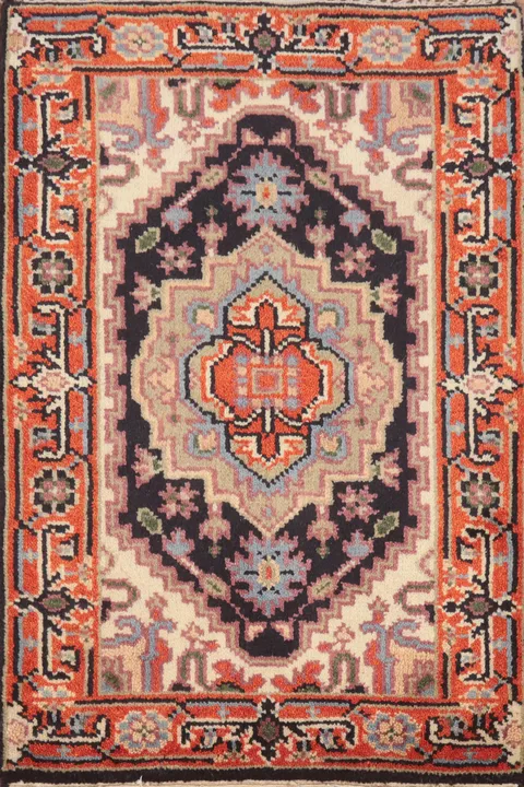 Geometric Heriz Serapi Indian Rug 2x3