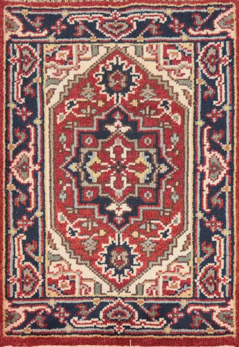 Geometric Heriz Serapi Indian Rug 2x3