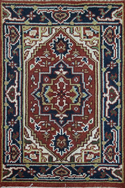 Geometric Heriz Serapi Indian Rug 2x3