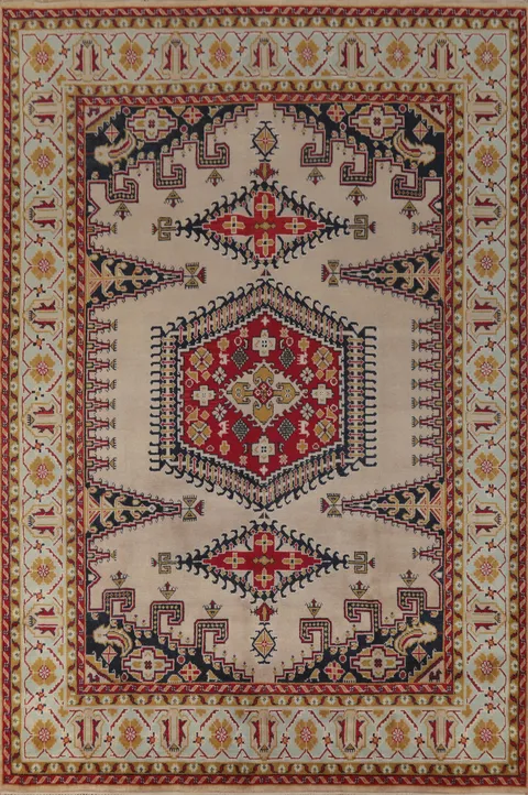 Camel Color Geometric Viss Area Rug 9x12