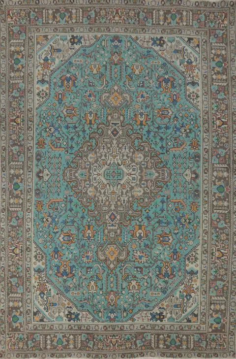 Traditional Wool Tabriz Persian Area Rug 7x9