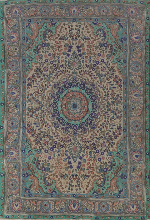 Traditional Wool Tabriz Persian Area Rug 7x10
