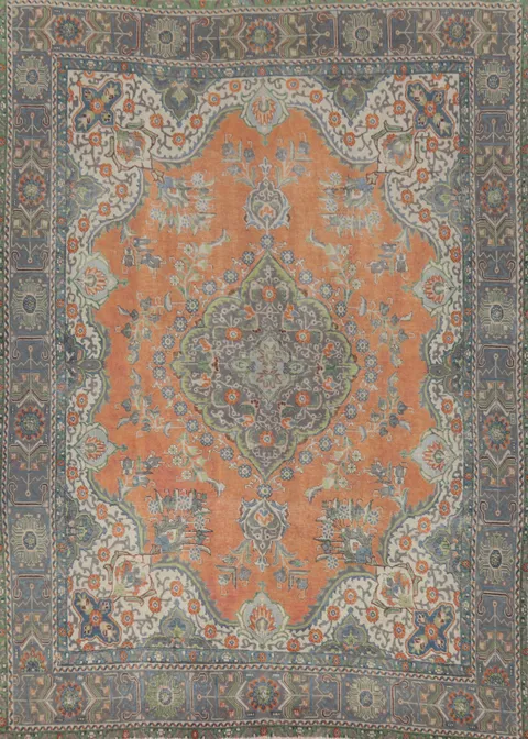Traditional Wool Tabriz Persian Area Rug 10x13