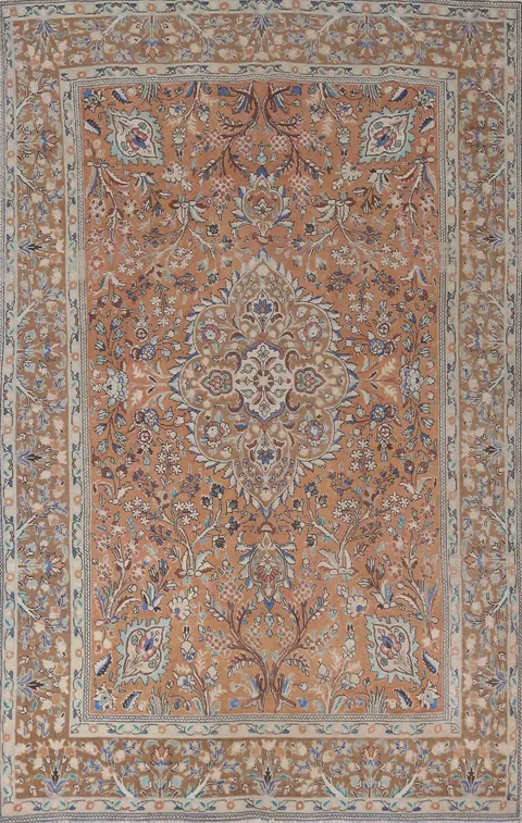 Vintage Wool Tabriz Persian Area Rug 7x10