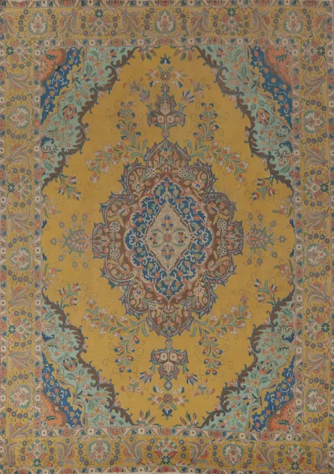 Traditional Wool Tabriz Persian Area Rug 9x12
