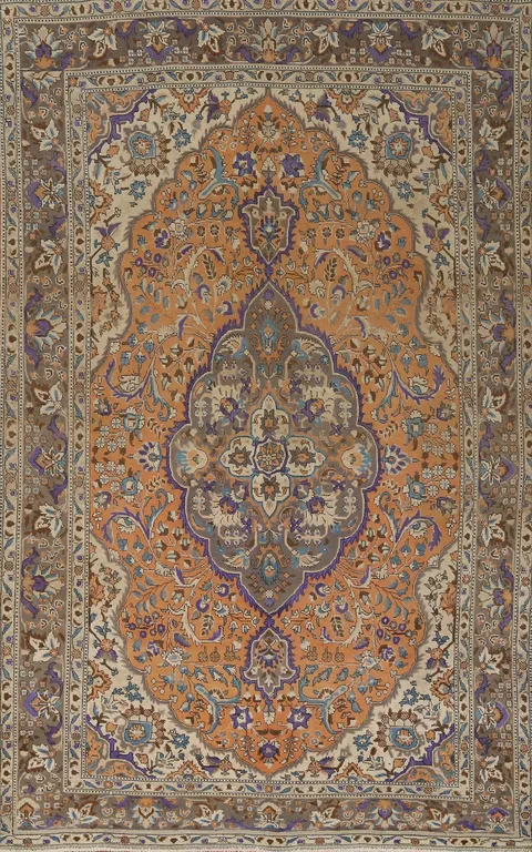 Handmade Wool Tabriz Persian Area Rug 6x11