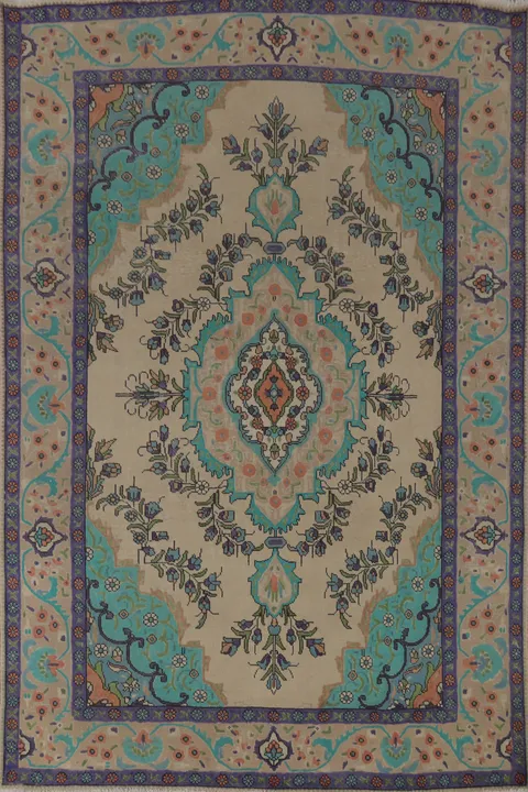 Traditional Wool Tabriz Persian Area Rug 7x9
